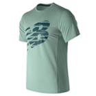New Balance 71066 Men's Accelerate Graphic Short Sleeve - Blue/black (mt71066stb)