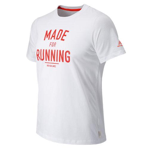 New Balance 53604 Men's Made For Running Tee - White (amt53604wt)