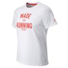New Balance 53604 Men's Made For Running Tee - White (amt53604wt)