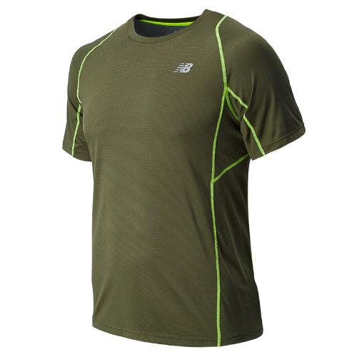 New Balance 4325 Men's Accelerate Short Sleeve - Combat Green, Hi-lite (mrt4325cmb)