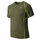 New Balance 4325 Men's Accelerate Short Sleeve - Combat Green, Hi-lite (mrt4325cmb)