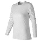 New Balance 73127 Women's Heather Tech Long Sleeve - Off White (wt73127sah)