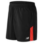New Balance 53070 Men's Accelerate 7 Inch Short - Black, Flame (ms53070bfl)