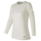 New Balance 73119 Women's In Transit Long Sleeve - Off White (wt73119sst)