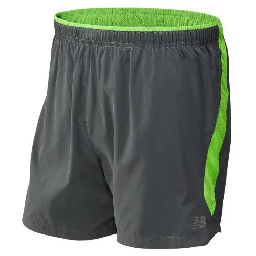 New Balance 5122 Men's Impact 5 Inch Track Short - Lead, Chemical Green (mrs5122cmg)