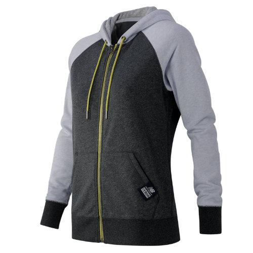 New Balance 53506 Women's Essentials Plus Full Zip Fleece Hoodie - Grey (wj53506hc)
