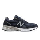 New Balance 990v4 Men's Made In Usa Shoes - Navy/silver (m990nv4)