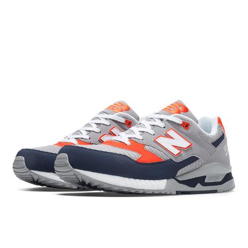 New Balance 90s Running 530 Men's Running Classics Shoes - Grey, Navy, Orange (m530gno)