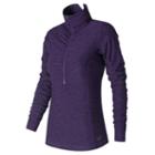 New Balance 71102 Women's In Transit Half Zip - Purple (wt71102bph)