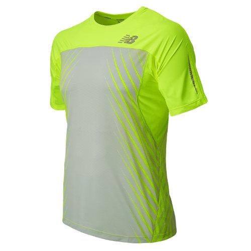 New Balance 4333 Men's Excel Race Day Short Sleeve - Hi-lite, Silver Mink (mrt4333hil)