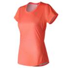 New Balance 53162 Women's Accelerate Short Sleeve Graphic - Orange (wt53162scs)