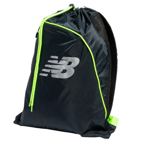 New Balance Men's & Women's Race Day Gym Sack - Grey/green/silver (500004bk)