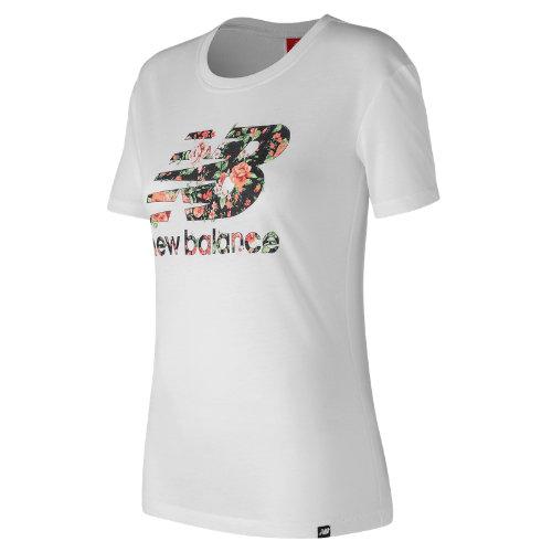 New Balance 73504 Women's Nb Logo Tee - White (wt73504wt)