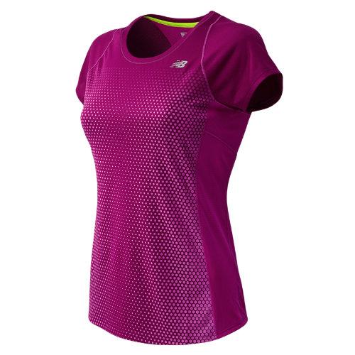 New Balance 4326 Women's Accelerate Short Sleeve Print - Poisonberry, Mulberry (wrt4326pbr)