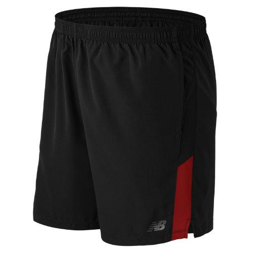 New Balance 53070 Men's Accelerate 7 Inch Short - Black/chrome Red (ms53070ced)