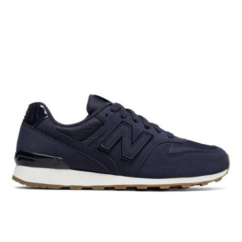 New Balance Nubuck 696 Women's Running Classics Shoes - Blue/off White (wl696skf)