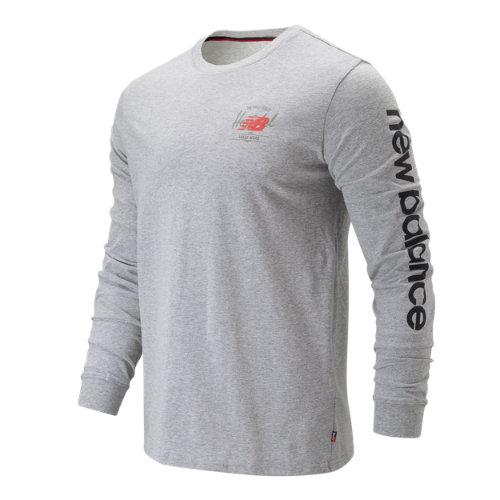 New Balance 93671 Men's Herschel Ls Graphic Tee - Grey/red/yellow (mt93671cmt)