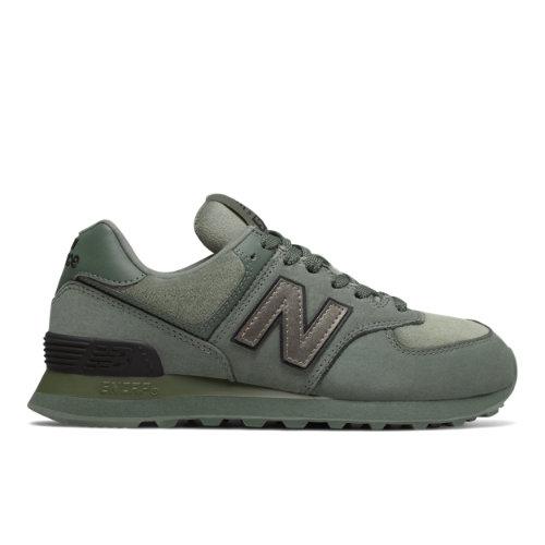 New Balance 574 Women's 574 Shoes - Green/black (wl574ldh)