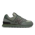 New Balance 574 Women's 574 Shoes - Green/black (wl574ldh)