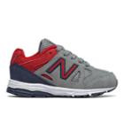 New Balance 888 Kids' Running Shoes - Grey/red (kj888tri)