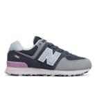 New Balance 574 Kids Grade School Lifestyle Shoes - Navy/purple (gc574uja)