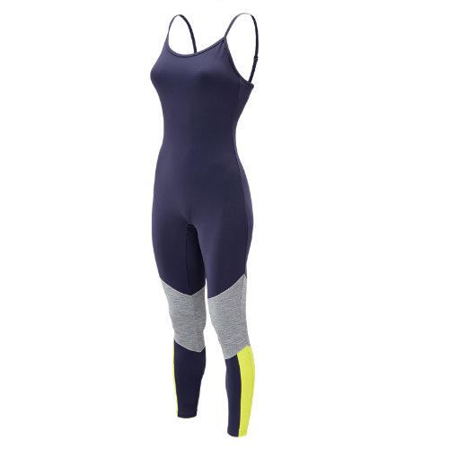 New Balance 73165 Women's J.crew Premium Performance Colorblock Unitard - Navy/white (jwu73165nml)