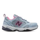 New Balance Steel Toe 627 Suede Women's Work Shoes - Grey/pink (wid627gp)