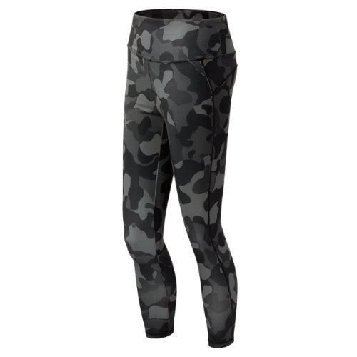 New Balance 71153 Women's Premium Performance 3/4 Printed Crop - Black (wp71153bpt)