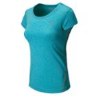 New Balance 5197 Women's Heathered Short Sleeve - Wave (wft5197wab)