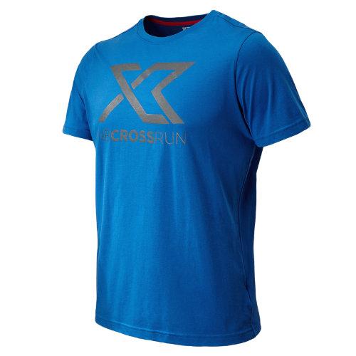 New Balance 4172 Men's Nb Cross Run Graphic Tee - Laser Blue (mft4172lsb)