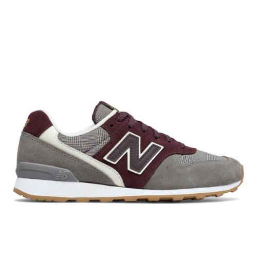 New Balance 696 Glen Check Plaid Women's Running Classics Shoes - Grey/red (wl696gr)