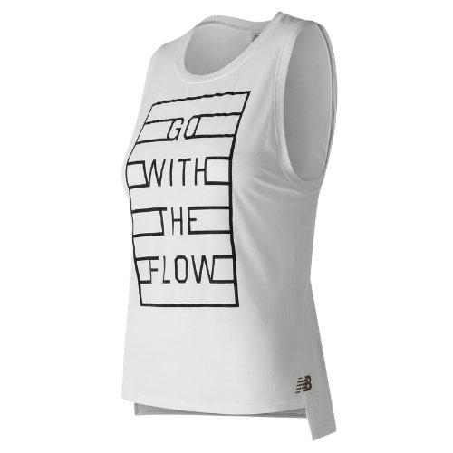 New Balance 73453 Women's Graphic Layering Tank - White (wt73453wt)