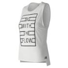 New Balance 73453 Women's Graphic Layering Tank - White (wt73453wt)