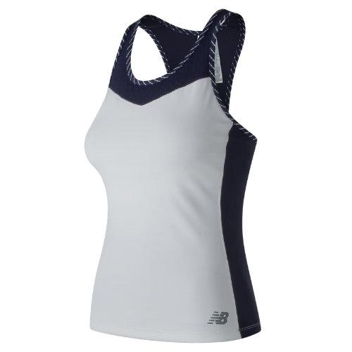 New Balance 73413 Women's Tournament Racerback Tank - White/navy (wt73413wpg)