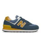 New Balance 574 Women's 574 Shoes - Blue/yellow (wl574ldd)