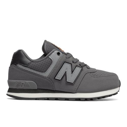 574 New Balance Kids' Pre-school Lifestyle Shoes - Grey/black (kl574yhp)