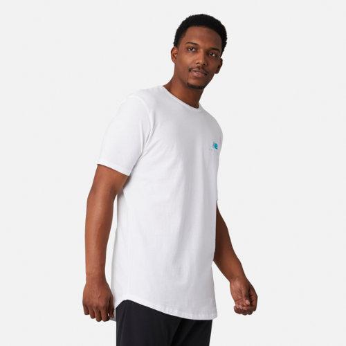 New Balance 93781 Men's Nb Finisher Graphic Tee - White/blue (mt93781bys)