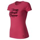 New Balance 63142 Women's Pink Ribbon Shoelace Tee - Pink (rwt63142pfl)