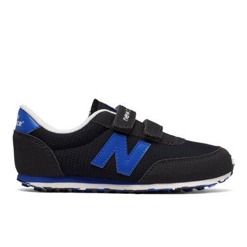 New Balance 410 Hook And Loop Kids Grade School Lifestyle Shoes - Black/blue (ke410cky)