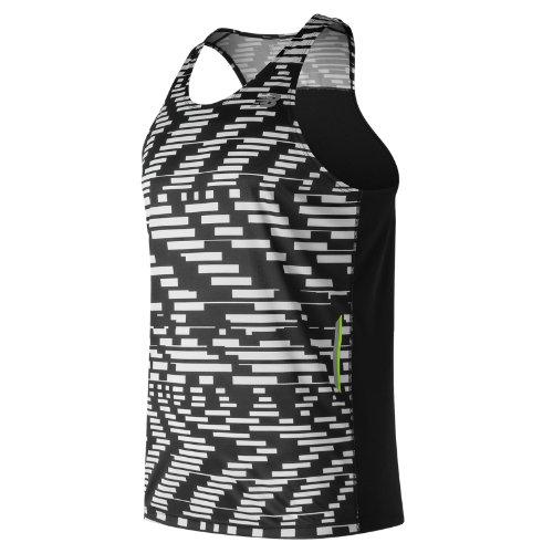 New Balance 71223 Men's Nb Ice Printed Singlet - Black (mt71223ebw)