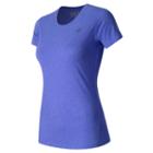 New Balance 53150 Women's Heathered Short Sleeve Tee - Purple (wt53150ssh)