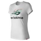 New Balance 91584 Women's Essentials Aqua Camo Tee - White (wt91584wt)