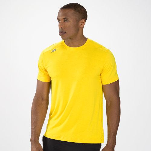 New Balance 0198 Men's Sure Thing Tech Tee - Atomic Yelllow (mft0198ayl)