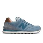 New Balance 574 Rose Gold Women's 574 Shoes - Blue/grey (wl574aec)