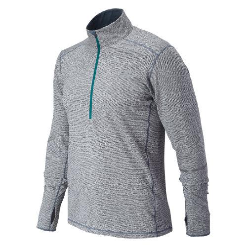 New Balance 53202 Men's Beacon Half Zip - Harbor Blue Heather (mt53202hbh)