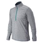 New Balance 53202 Men's Beacon Half Zip - Harbor Blue Heather (mt53202hbh)