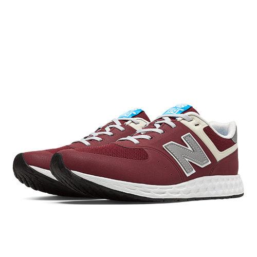 New Balance 574 Fresh Foam Heritage Men's Men S Sport Style Sneakers Shoes - Burgundy, Cream (mfl574as)