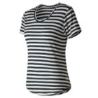 New Balance 71560 Women's Stripe Scoop Neck Tee - Navy (wt71560nv)