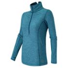 New Balance 53110 Women's Impact Half Zip - Deep Water Heather (wt53110dwh)