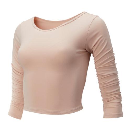 New Balance 93456 Women's Balance Long Sleeve Crop - Pink (wt93456wok)